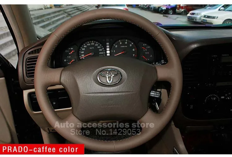 Руль Обложка для Toyota Land Cruiser Prado Старый Специально Охватывает Натуральная Кожа DIY Крышка Рулевого Управления Автомобиля