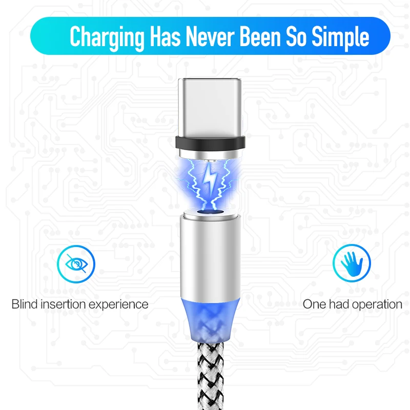 Uminsin المعادن كابل USB مغناطيسي ل فون نوع C مايكرو 2.4A سريع شاحن سلك USB مصباح ليد ل Xiaomi هواوي الهاتف المحمول 1 M Uminsin المعادن كابل USB مغناطيسي ل فون نوع C مايكرو 2.4A سريع شاحن سلك USB مصباح ليد ل Xiaomi هواوي الهاتف المحمول 1 M