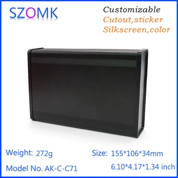 

1 pcs/lot Aluminum pcb project circuit box instrument enclosure case electronic diy External Size 155*106*34mm