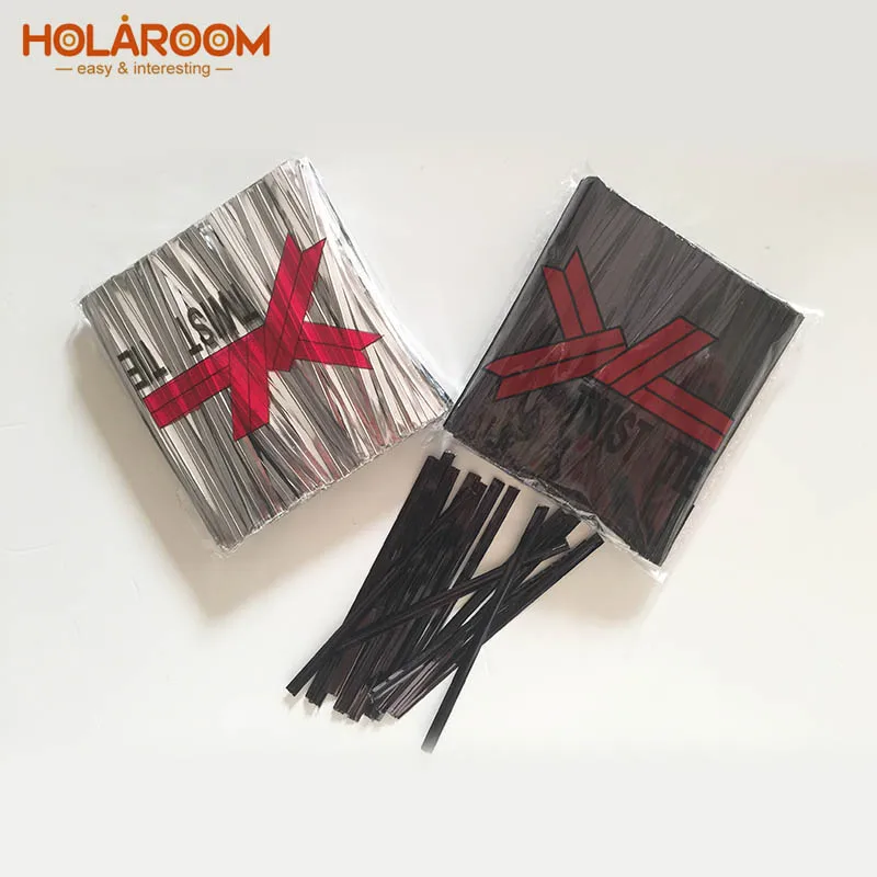 10cm Practical Dessert Lollipop Chocolate Packing Bag Metallic Sealing Twist Ties Candy Bread Packaging Ligation Tie | Дом и сад