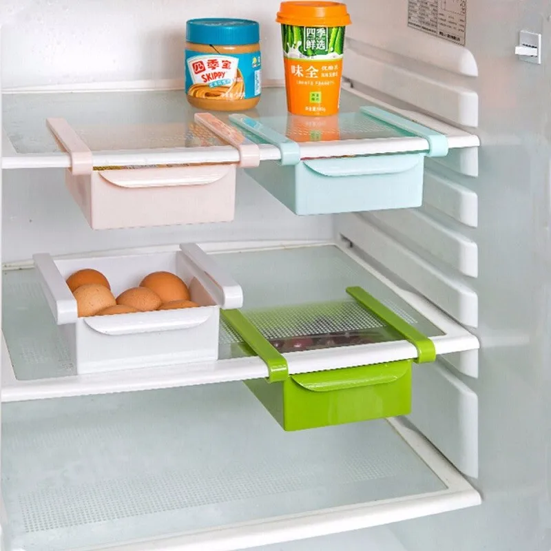 refrigerator racks. aliexpress.com : buy hot home plastic storage holders kitchen refrigerator rack fridge freezer shelf holder pull out drawer organiser space saver from racks aliexpress.com