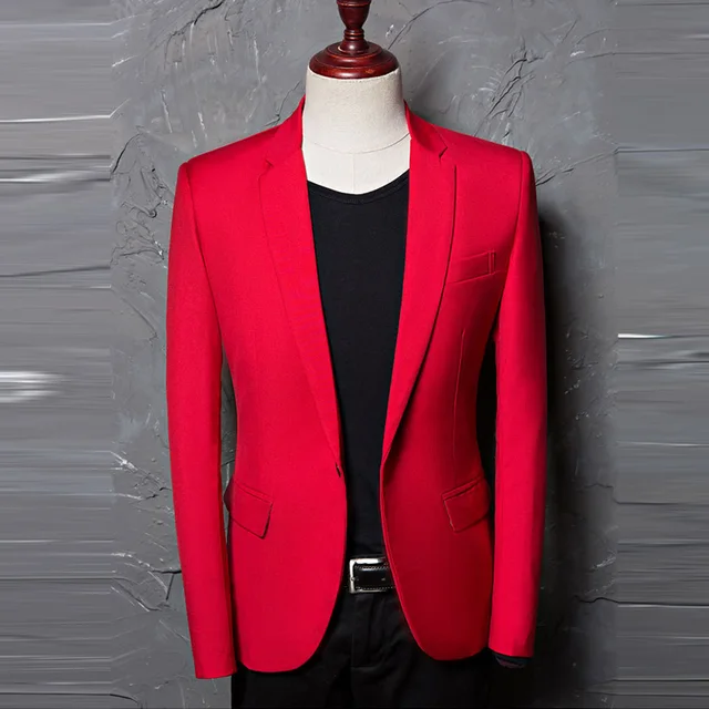 rode blazer mannen 2017 nieuwe mode mannen jas casual designer merk