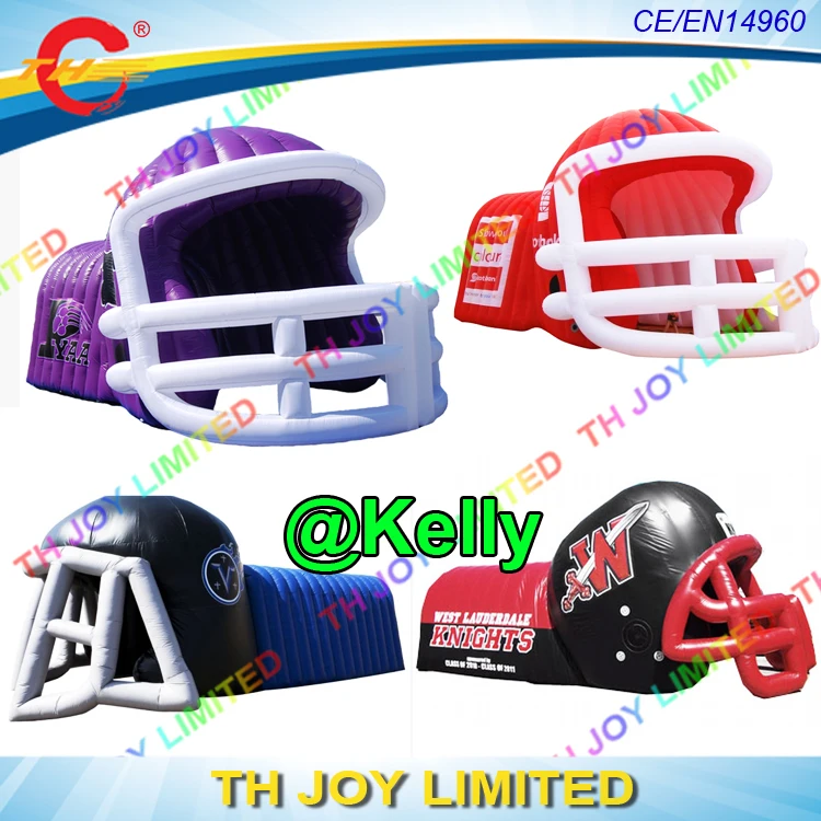 free air shipping New Inflatable Helmet Tunnel for sale, customized Football Tunnel Inflatable Tent, inflatable dome tents