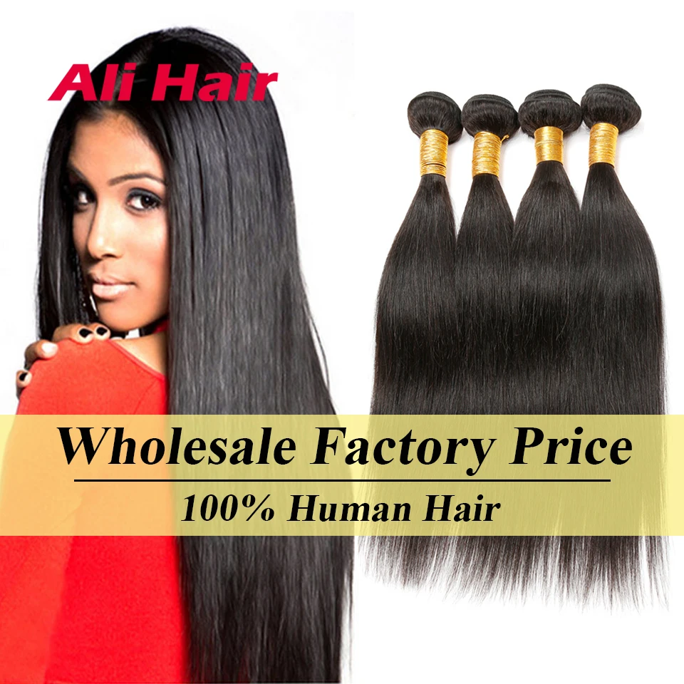 8A Brazilian Virgin Hair Straight 4 Bundles Jet Black Brazilian Straight Hair 4 Bundles Straight Brazilian Hair Weave 4 Bundles