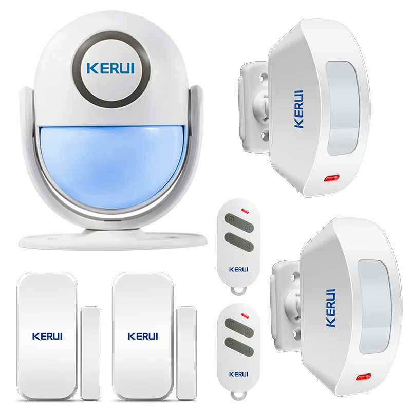 

KERUI WIFI Home Security Alarm Burglar Alarm System IOS/Android App Wireless Control Door/window Sensor infrared motion detector