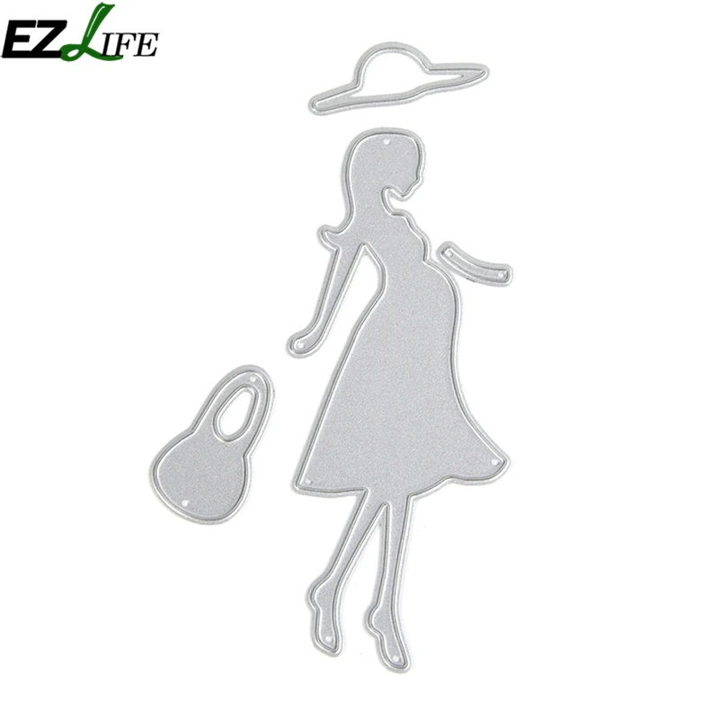 

Pregnant Woman Baby Shower Metal Cutting Dies Embossing Scrapbooking Metal Dies Cutter For Photo Album Art Card Decor LQW1489
