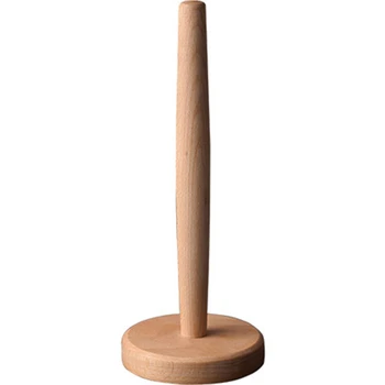 

Beech Wooden Vertical Stand Roll Paper Stand Holder Kitchen Paper Towel Toilet Tissue Holder Household Kitchen Tool