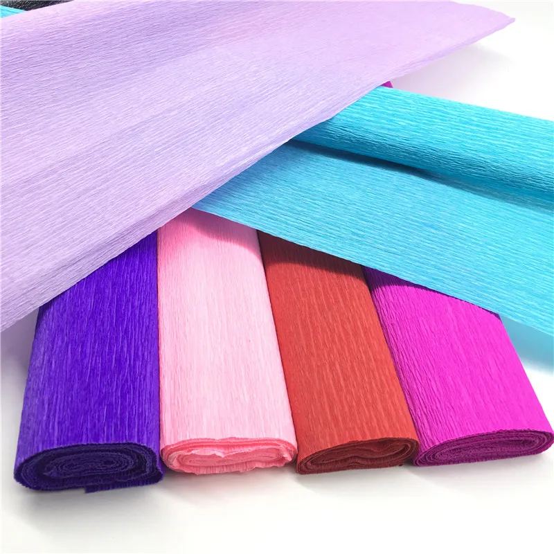 250*50cm/Roll Colored Crepe Paper Handmade Craft Paper DIY Flowers