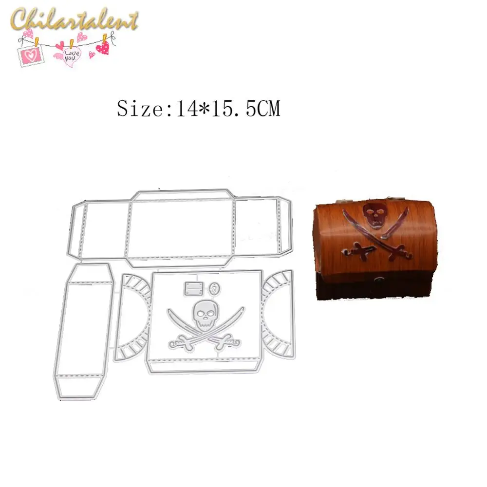 

gift box creative skull frame metal cutting dies stencils for DIY scrapbooking photo album decorative embossing DIY paper card