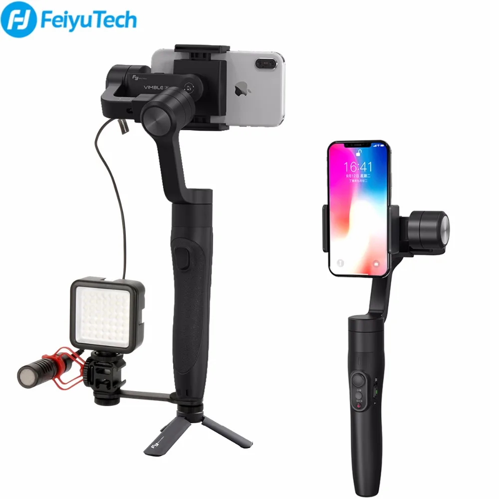 Feiyu Vimble 2 выдвижной ручной телефон Gopro Gimbal видео стабилизатор для iPhone X 8 7 Hero 6 Xiaomi Yi