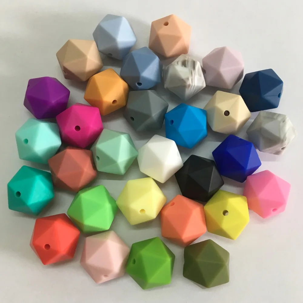 icosahedron silicone beads