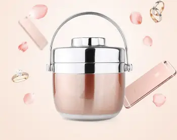 

1PC Portable Lunch Boxs Thermal Insulation Food Containers Stainless Steel Metal School Kids Bento Box Dinner PK 005