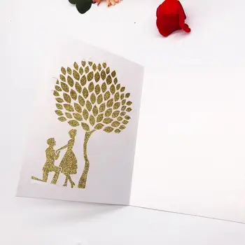 

40pcs/lot Wedding Invitations With Tree Design Laser Cut Wedding Card Birthday Party Invitation Greeting Card