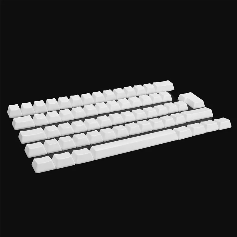 Толстые PBT 62 клавиши ISO Keycap белая черная механическая клавиатура колпачки пустые OEM профиль колпачки для ключей для игр Keyboad