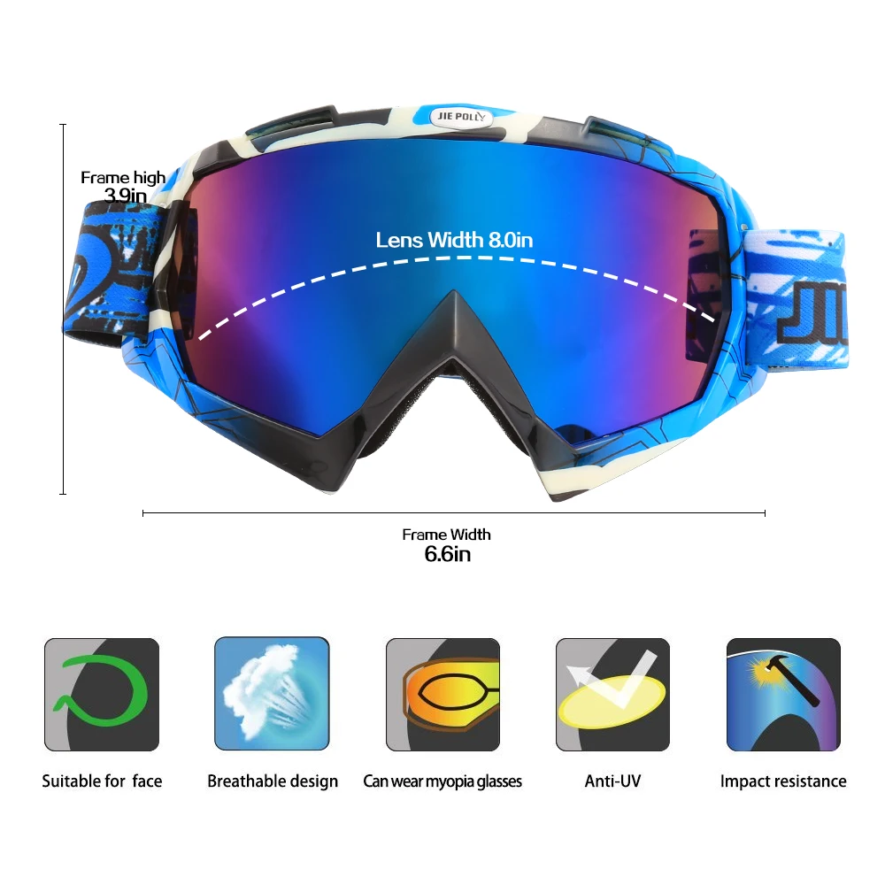 نظارات التزلج نظارات تزلج التزلج على الجليد Gafas الرياضة UV40 النظارات الشمسية الرجال النساء متعددة اللون عدسة التزلج مكافحة الرياح