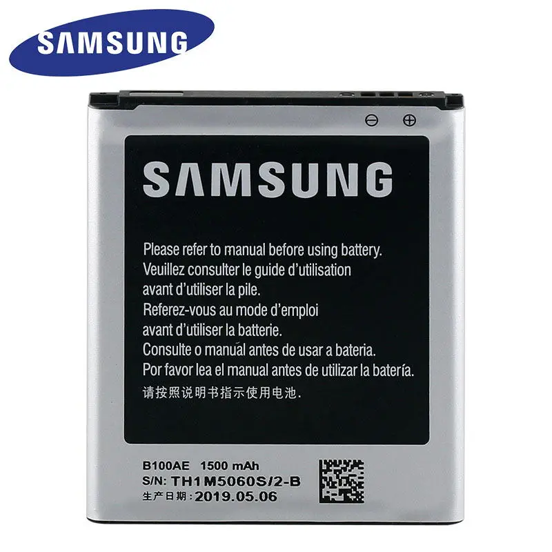 Оригинальный аккумулятор samsung B100AE для Galaxy Ace 3 S7270 S7272 S7260 S7262 S7273 S7390 S7392 S7898 G318 1500 мА