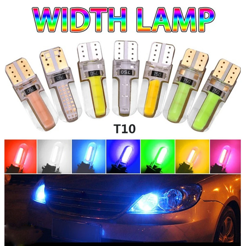 

1pc T10 Super Bright Silica Gel LED Bulbs Silicone Shell Auto Wedge Parking Light Turn Side Lamps Signal Light