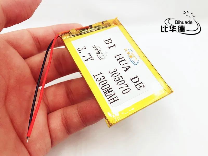 Li-po 3,7 V, 1300 mAH, 305070 полимерный литий-ионный/литий-ионная аккумуляторная батарея для smart Watch, синий зуб, gps, mp3, mp4, игрушка, динамик