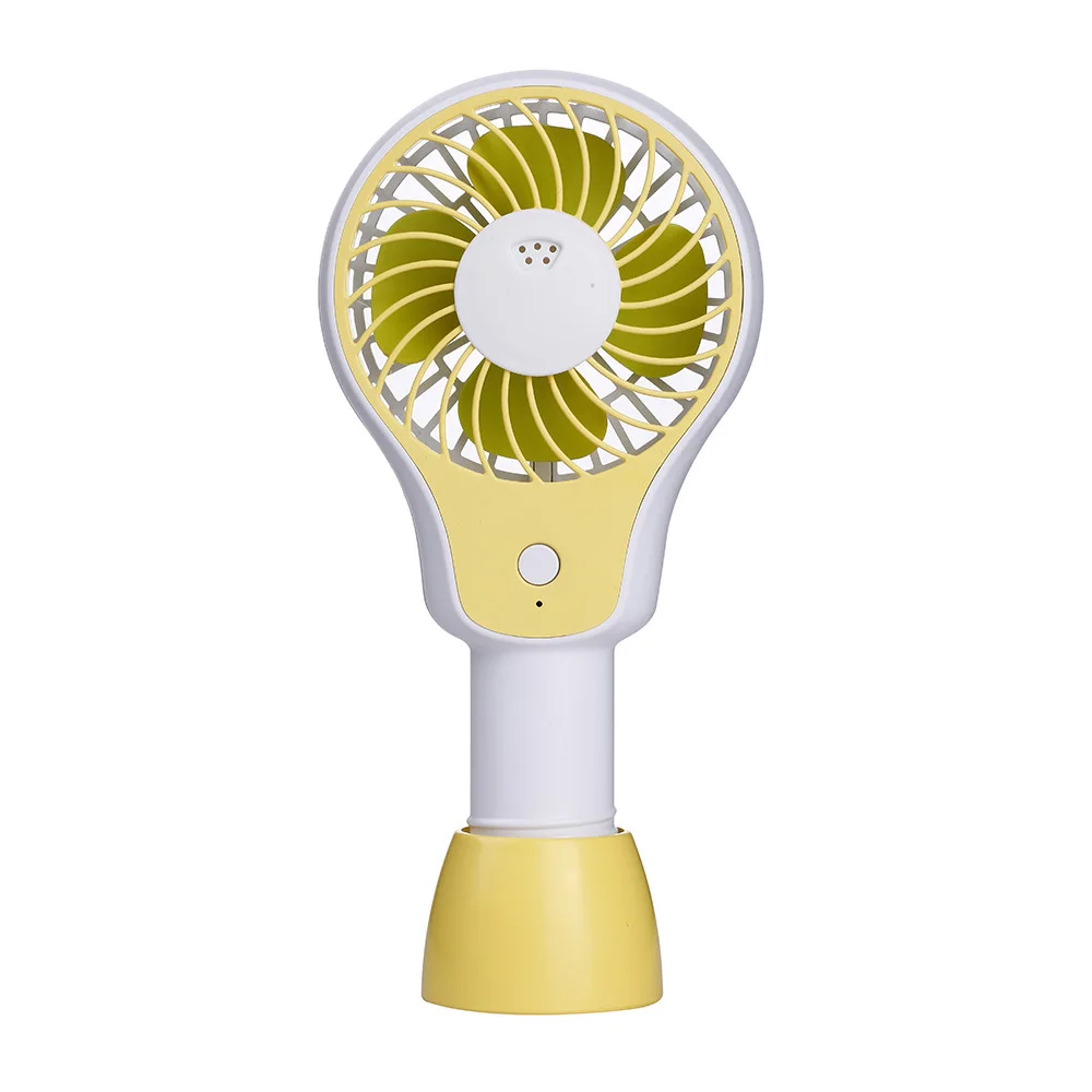 yellow Лампочка ручной вентилятор USB кулер портативный мини арома-вентилятор echargeable Удобный маленький настольный немой вентилятор охлаждения USB - Цвет: yellow