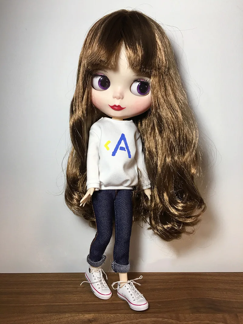 Кукла Blyth одежда милый свитер с длинным рукавом/короткие брюки для Azone OB24 Licca