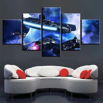 

Framework HD Printed Modern Art Canvas Pictures Modular Poster 5 Pieces Star Wars Painting For Living Room Or Bedroom Wall Decor
