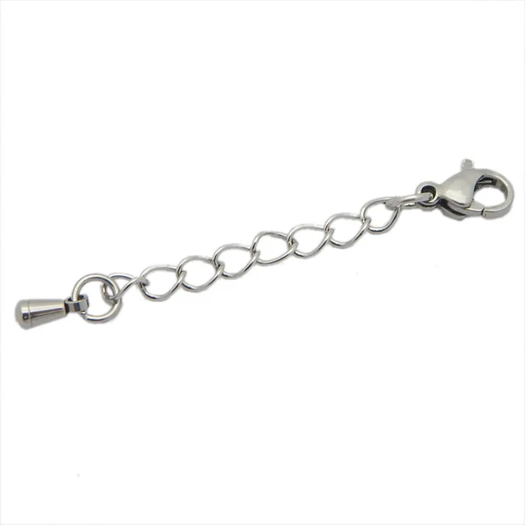 FNIXTAR 50mm-70mm 5 Sizes Stainless Steel Extended End Tail Chain With Lobster Clasp DIY Jewelry Making Accessories BXGC-050 Jewelry Findings