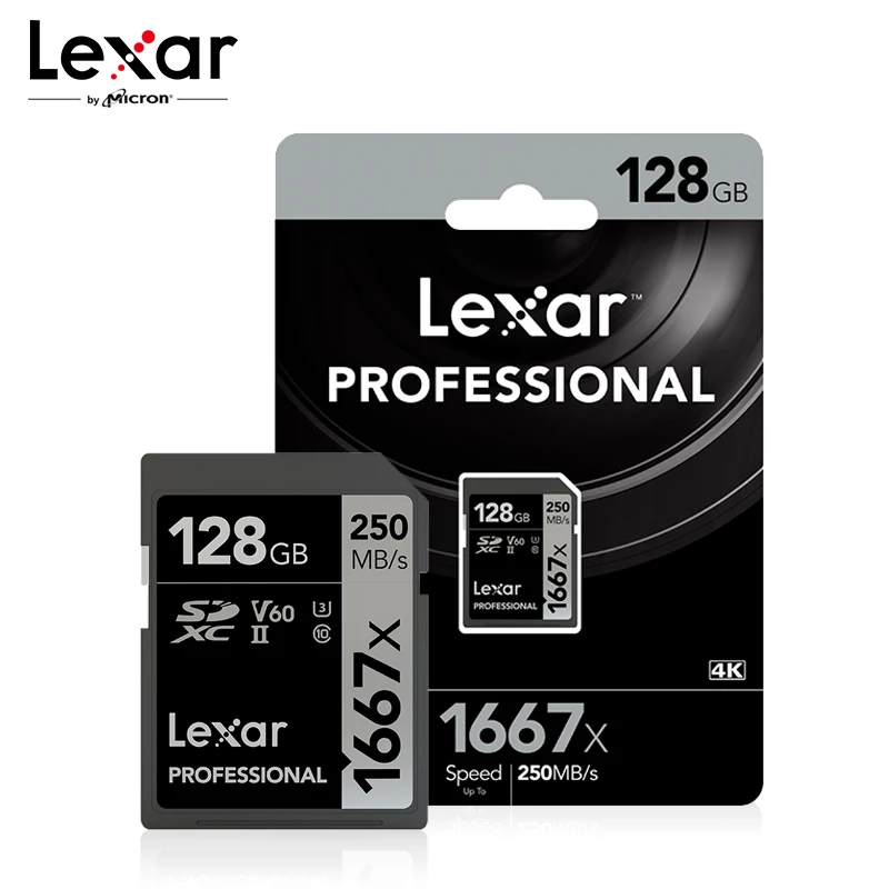 Оригинальная карта памяти Lexar 250 Φ Class10 1677x МБ/с. U3 SDHC 64 Гб 128 ГБ 256 для цифровой