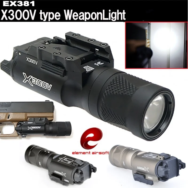 Element Airsoft X300V Vampire LED Tactical Flashlight Strobe Version Weapon Light Hunting Pistol Light EX381 Element Airsoft X300V Vampire LED Tactical Flashlight Strobe Version Weapon Light Hunting Pistol Light EX381