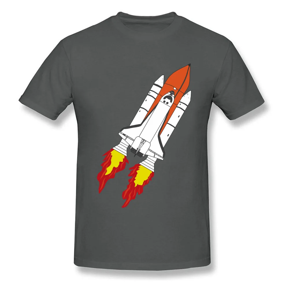 Fashionable Shuttle Tshirts Funny Autumn Short Sleeve Round Collar T Shirt Pure Cotton Mens comfortable Tops Tees Shuttle carbon