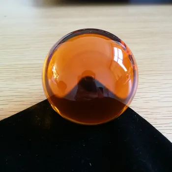 

Amber 70mm Crystal Ball Fortune Teller Mystical Quartz Ball Photography Props FengShui Divination Spheres Tabletop Decor