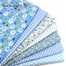 Lucia crafts 1 шт. 50 см x 50 см синяя хлопковая ткань для лоскутного шитья ткани DIY квилтинг текстиль кукольная ткань H0806