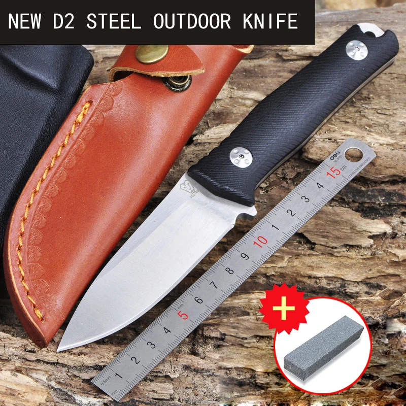 Лучший Voltron Новый D2 стали Открытый нож Дикий Нож выживания тактика небольшой прямой нож самообороны носить нож