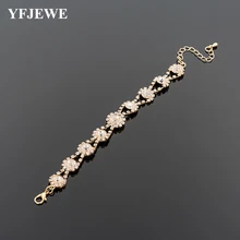 YFJEWE хрустальный браслет для женщин ручной работы Рождественский Ювелирный Браслет Подарки для девочек B246