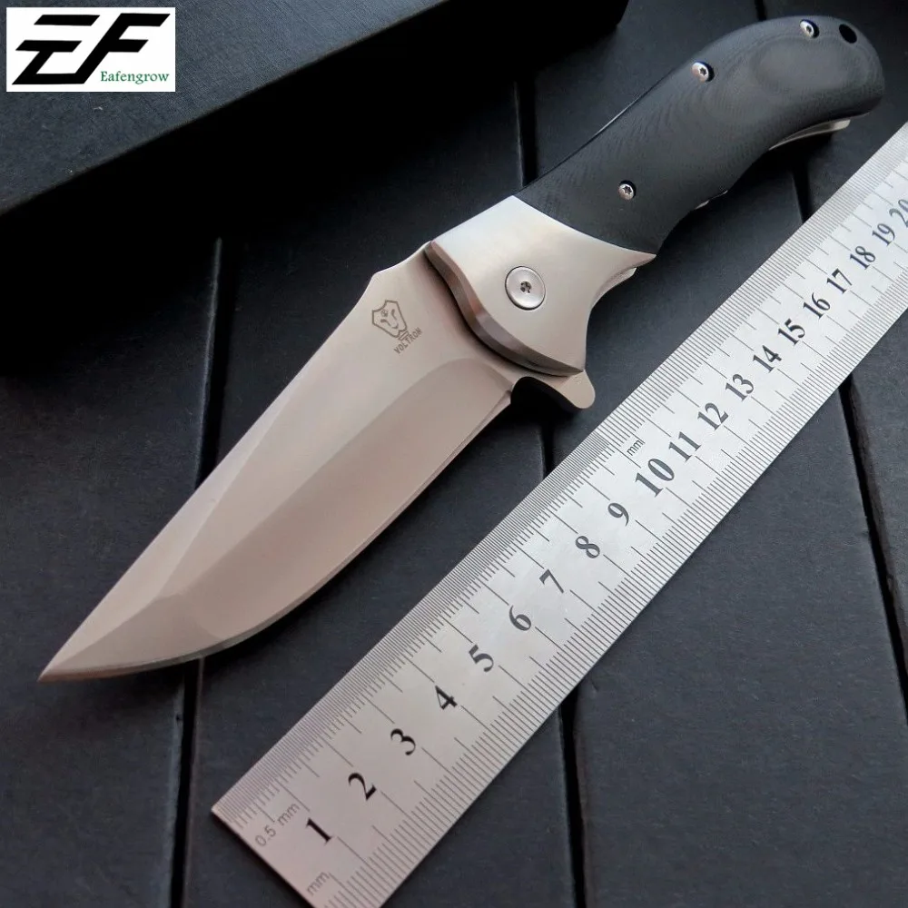 

Eafengrow EF05 camping knives 9Cr18Mov steel blade+G10 handle folding knife utility EDC tool tactical survival outdoor Knife