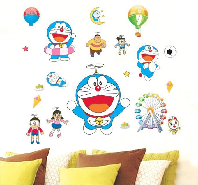 ドラえもんの漫画のウォールステッカー 子供部屋の家の装飾 幼稚園のビニール Pvcの壁紙 自分でやる Decorative Wall Decal Wall Decalswall Sticker Aliexpress