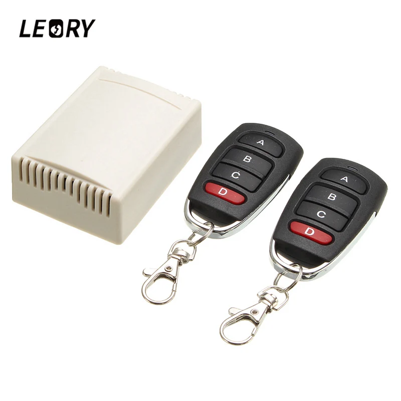 LEORY 12V 4CH канала реле RF Беспроводной дистанционного Управление переключатель 315 МГц 2 передатчик+ приемник для светодиодный освещения