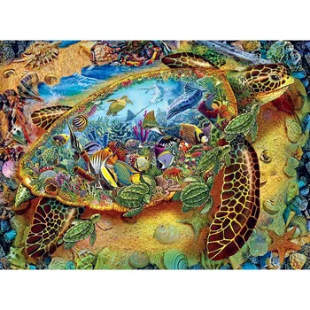 

NEW FULL Square DIY 5D Diamond Mosaic Sea turtle various sea fish scenery diamond painting Cross Stitch Kits Diamond Embroider