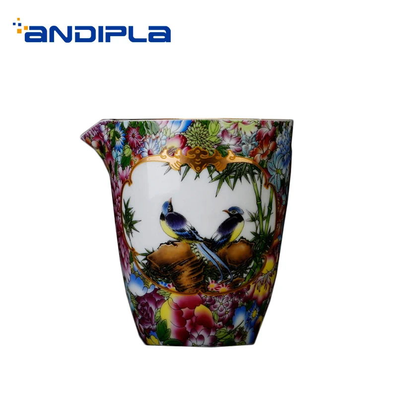 

185ml Vintage Style Hand Painted Flower Pattern Fair Cup Handmade Porcelain Teaware Office Tea Ceremony Cha Hai Coffee Milk Mugs