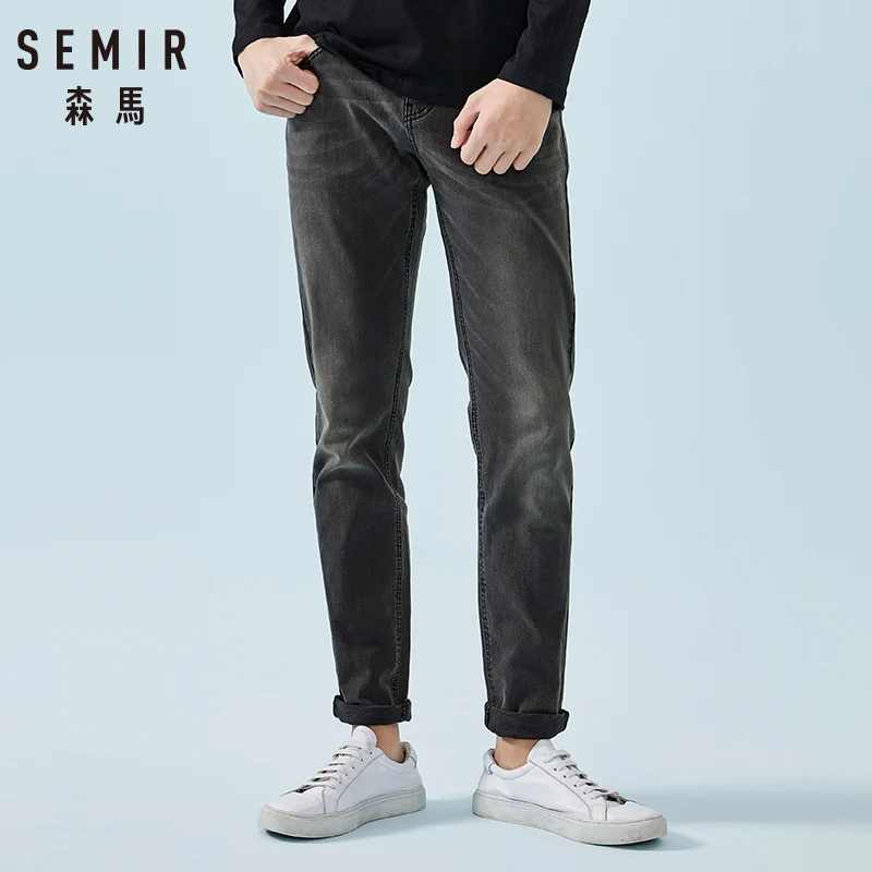 60% OFF SEMIR Retro Jeans for Men Skinny Jeans Washed Soft Cotton Slim Fit Jeans Elastic Male Classic Stylish Jeans Pants