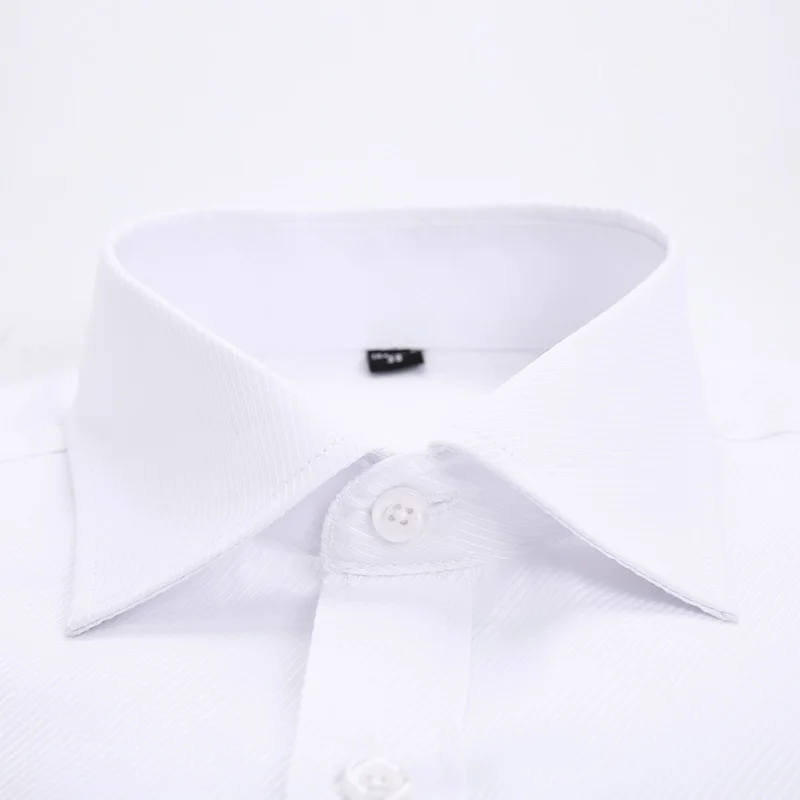 Business Casual Shirt Slim Fit Solid Color French Cufflinks Shirt