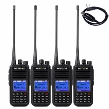 4pcs Retevis DMR Walkie Talkie Digital Radio RT3 UHF 400-480MHz 5W 1000CH Mobile Radio VOX Alarm cb Radio Comunicador A9110A