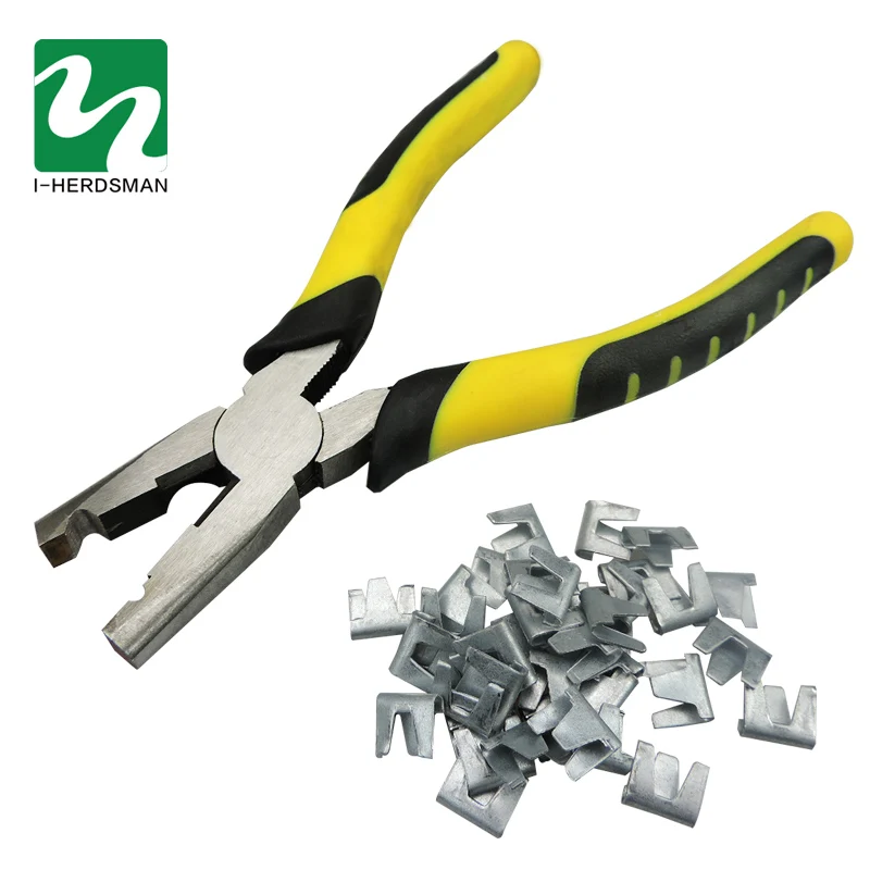 

1 PC Animal Cage Installation Clamp And 600 Nails Chicken Bird Rabbit Pet Cage Installation Plier Repair Tool Cage Accessories