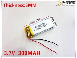 3,7 V 300 mAh 501739 литий-полимерный литий-po Li ion Перезаряжаемые Батарея ячейки для Mp3 MP4 MP5 gps Мобильный bluetooth