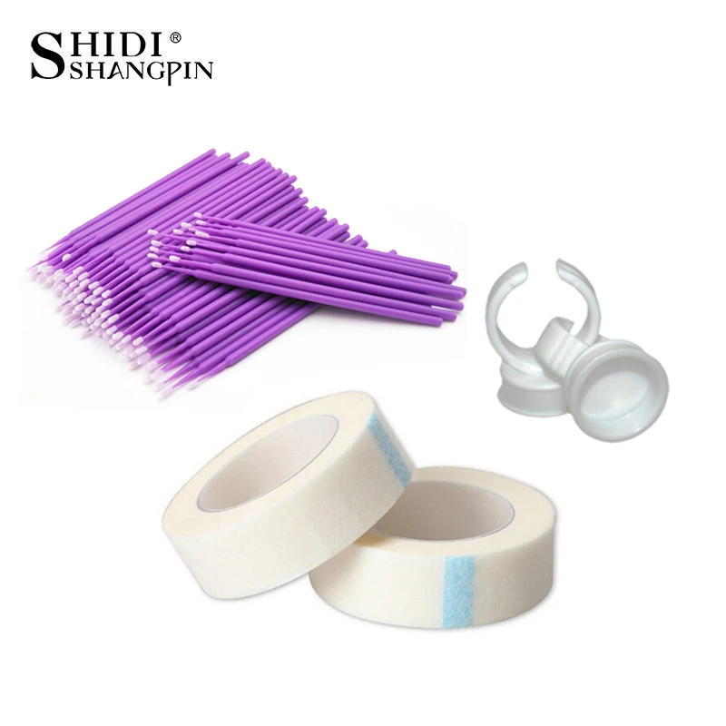 SHIDISHANGPIN ресницы наборы для наращивания дышащие белые Нетканые клейкая лента для ткани ватные тампоны прививки кольца макияж инструменты