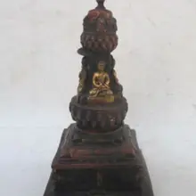 Продуманная тибетская медная башня Будды буддизм Драйв злом, чтобы отогнуть неудачу