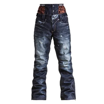 

Snowboard Pants Women Ski Pants Winter Waterproof Thicken Warm Snow Trousers Mountain Skiing Snowboarding Trousers