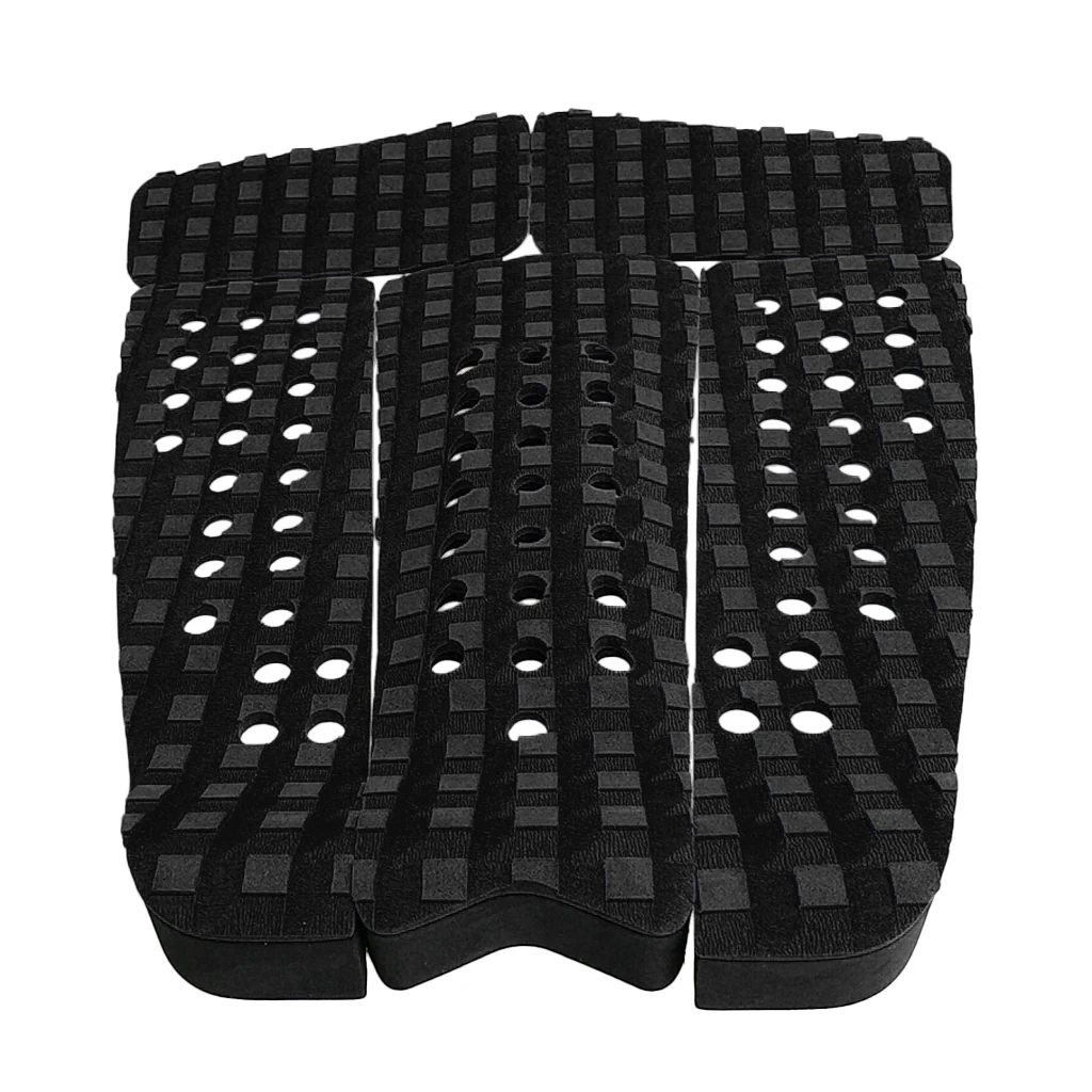 5 pcs Durable Square Grooved EVA Surf Surfboard SUP Skimboard Longboard Traction Deck Grip with 4 Tail Pad DIY Accessories