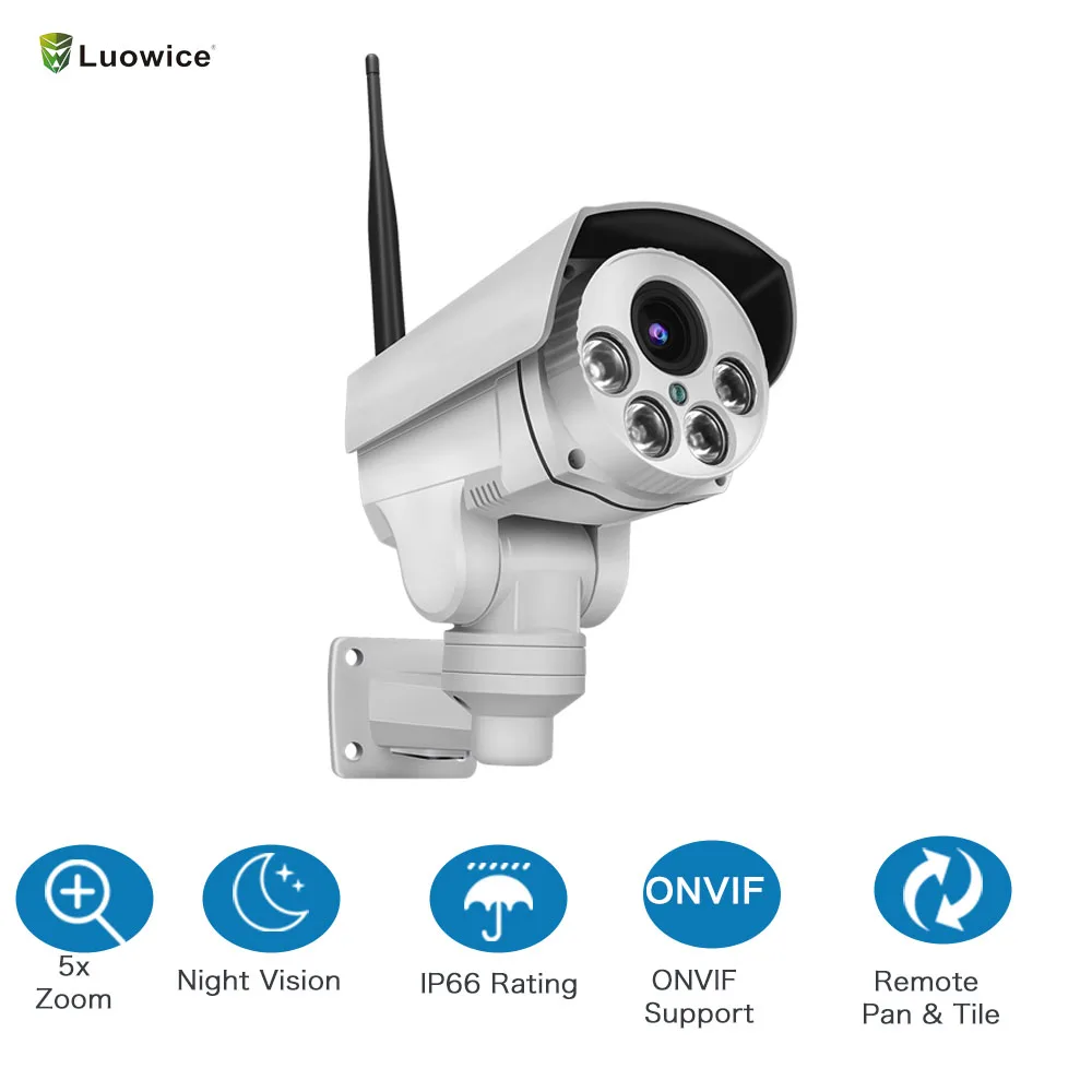 

HD 960P Bullet Wifi PTZ IP Camera Audio 5X Zoom Lens CCTV Surveillance Wi-Fi CCTV Camera 1.3MP Outdoor Wireless Cam Onvif cam