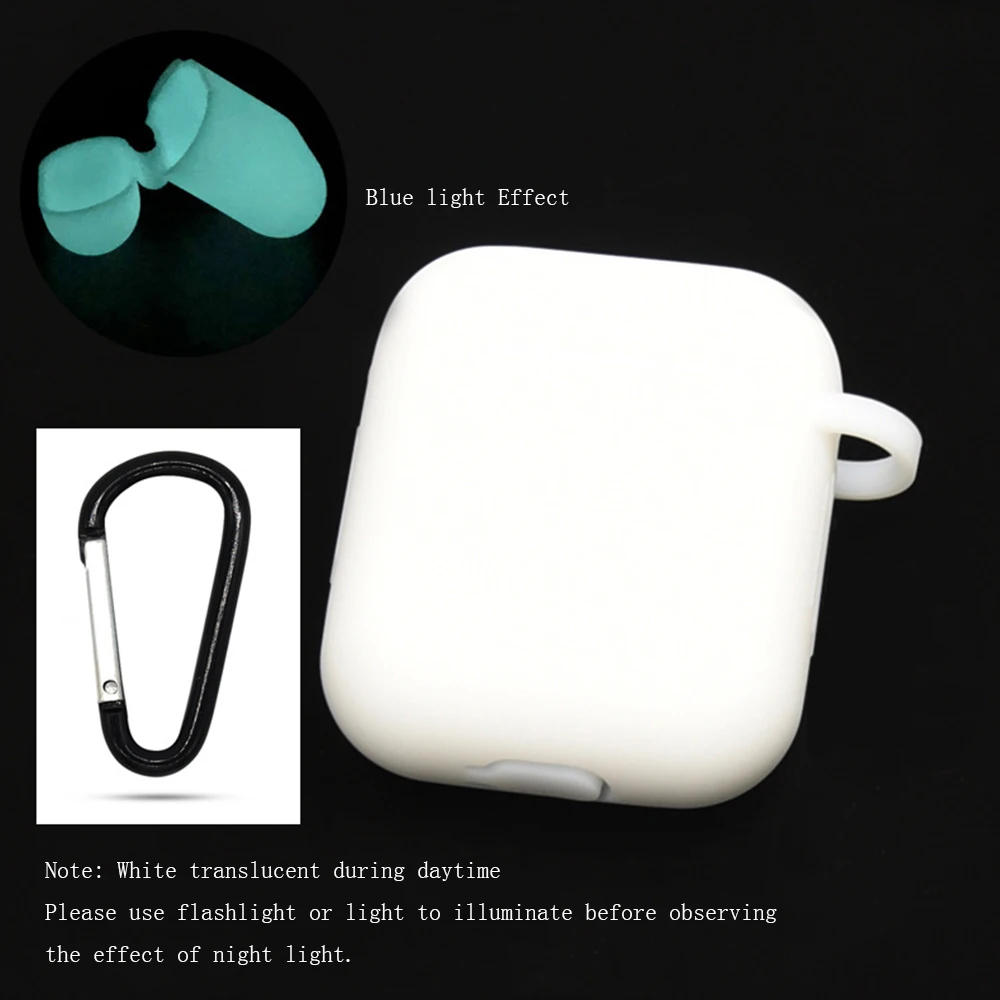 

TPU 2 Suit For Apple Airpods Wireless Earphone Soft Silicone Protective case Noctilucent Silicone Suit earpods Accessories set