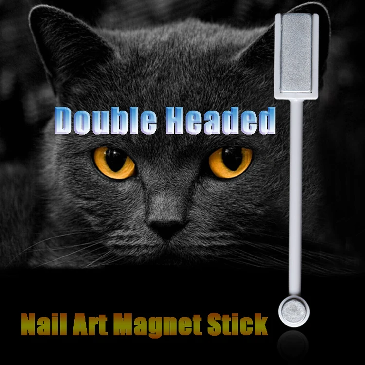 3D двуглавый сильный магнит для маникюра палка кошачьи глаза магнит для ногтей Гель-лак магнитная ручка провода полоски эффект инструменты